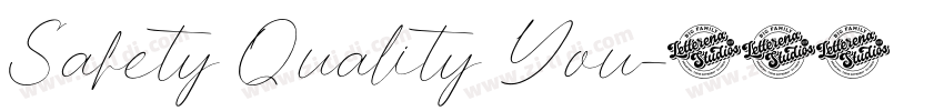 Safety Quality You字体转换